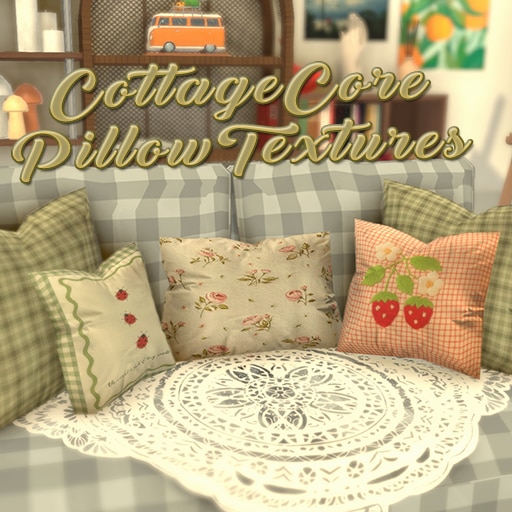 [KitCat] - Cottage Core Pillow Textures — Paralives Textures mod preview by Bambii